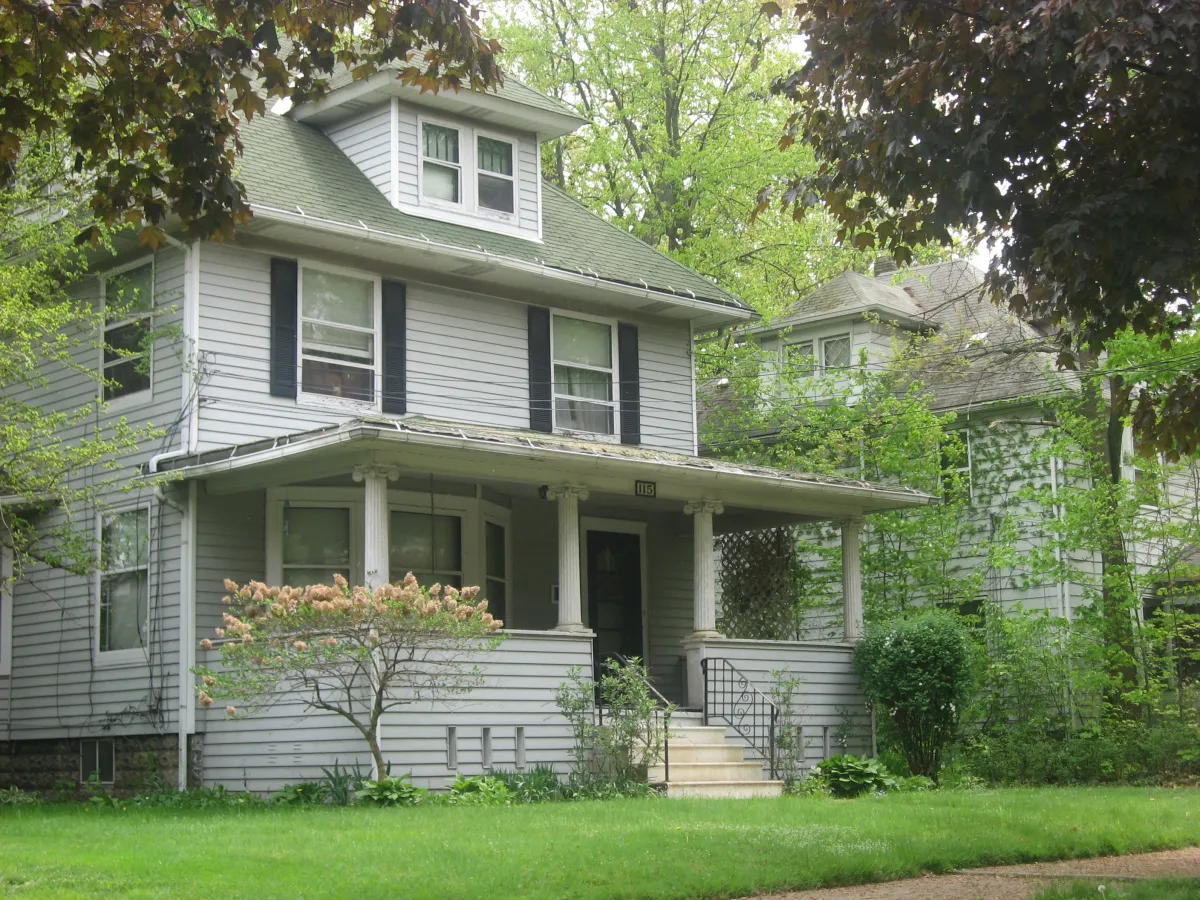 An early 1900s house on Oakdale Avenue in Akron's Hall Park Allotment Historic District